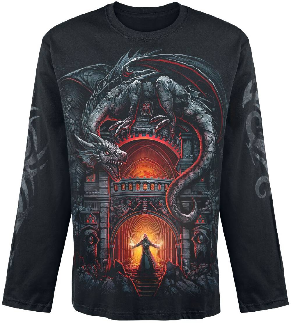EMP "Dragon's Lair" Langarmshirt schwarz von Spiral