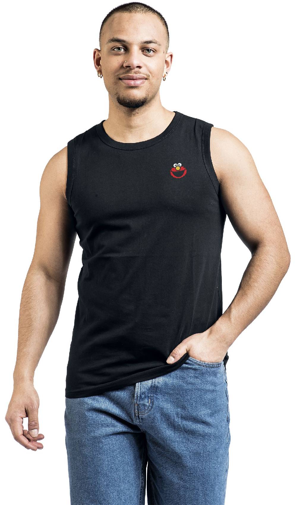 EMP "Elmo" Tank-Top Schwarz Von Sesamstraße