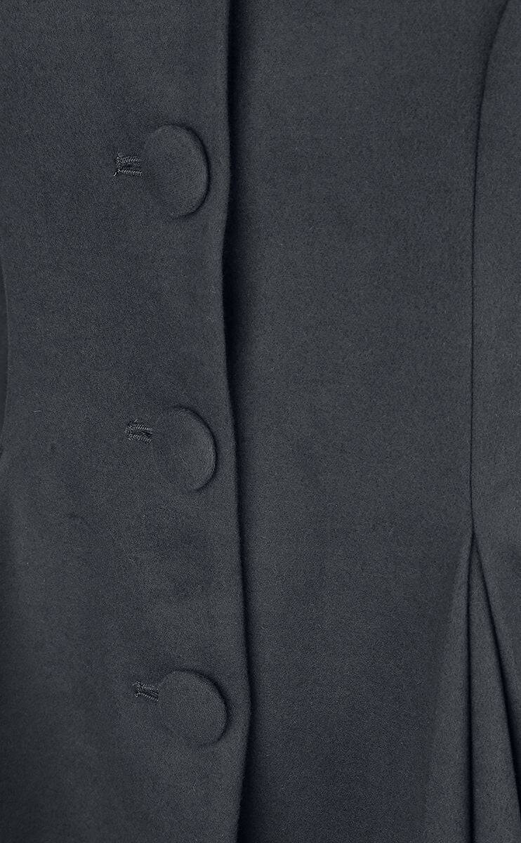 EMP "Elvira Coat" Mantel Schwarz Von Hell Bunny