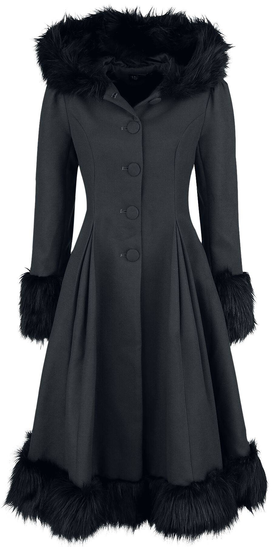 EMP "Elvira Coat" Mantel schwarz von Hell Bunny