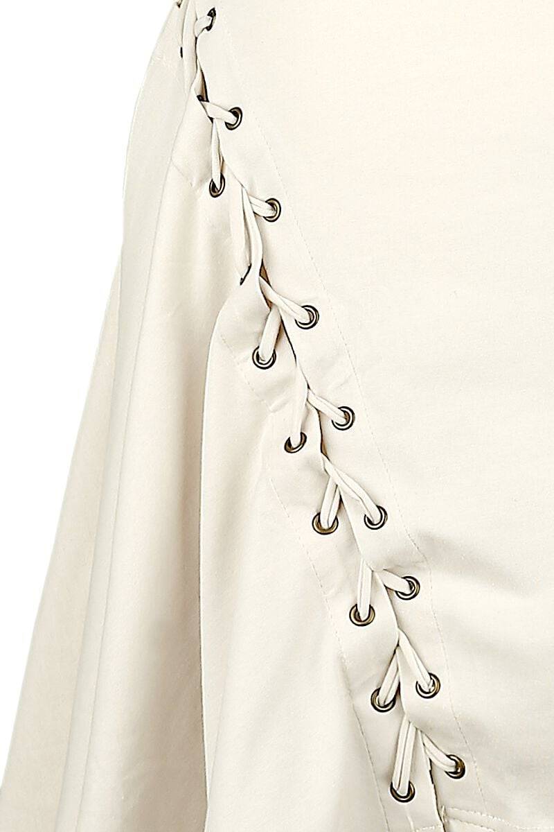 EMP "Emerie Dress" Kurzes Kleid Beige Von Vixxsin