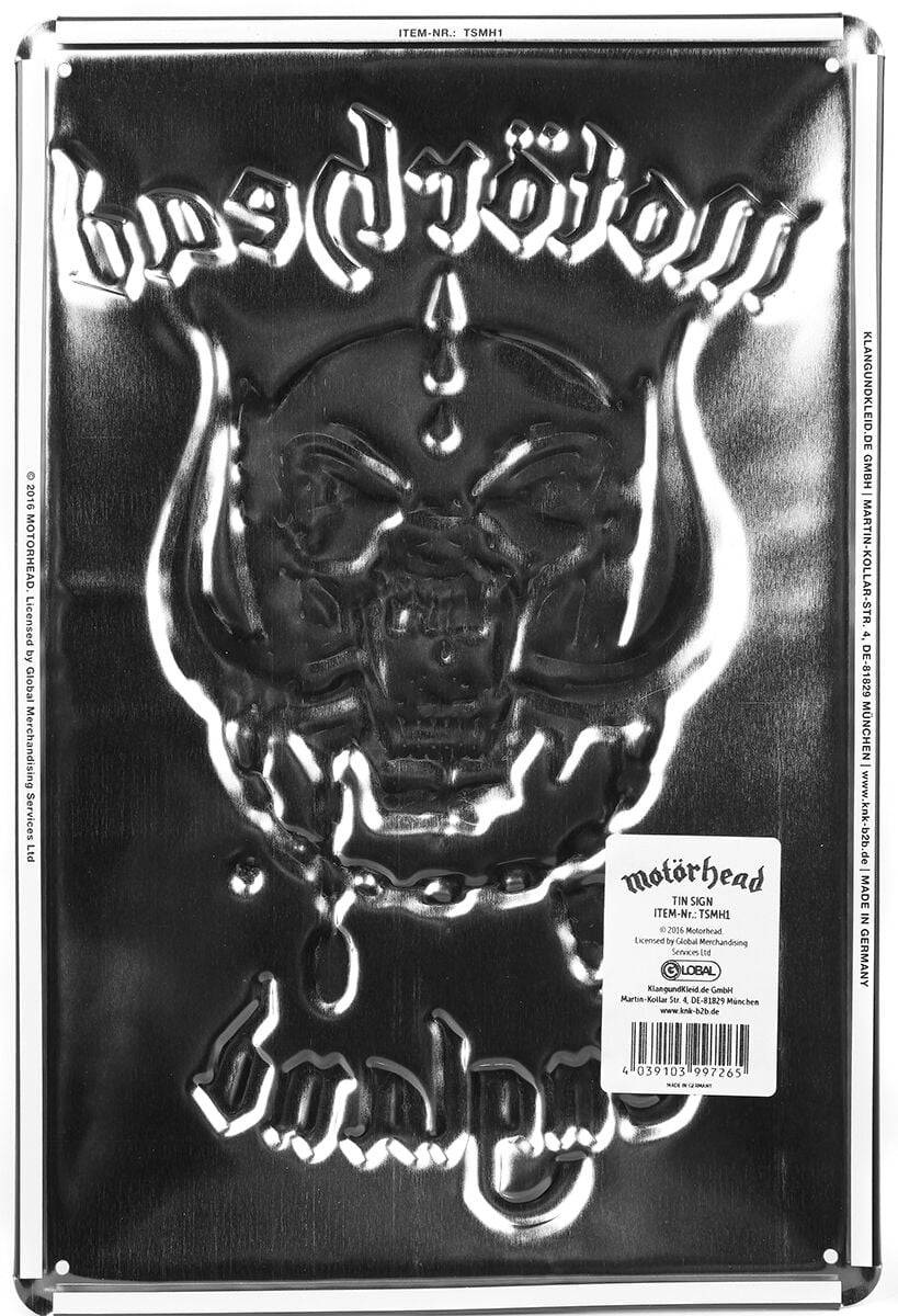 EMP "England" Blechschilder Von Motörhead