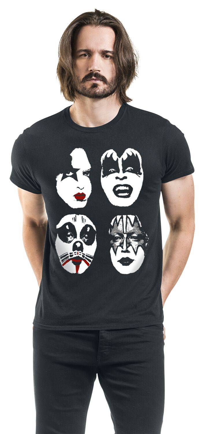 EMP "Faces" T-Shirt Schwarz Von Kiss