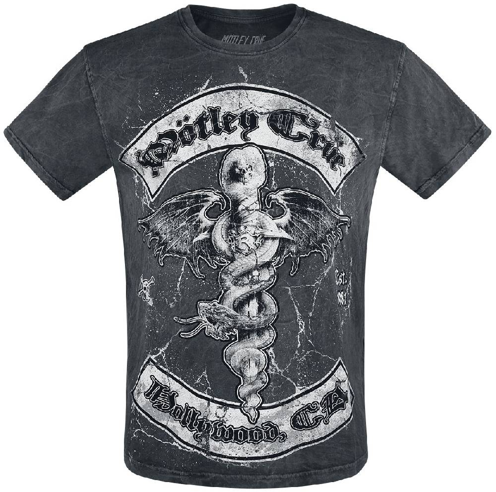 EMP "Feel Good" T-Shirt grau/weiß von Mötley Crüe