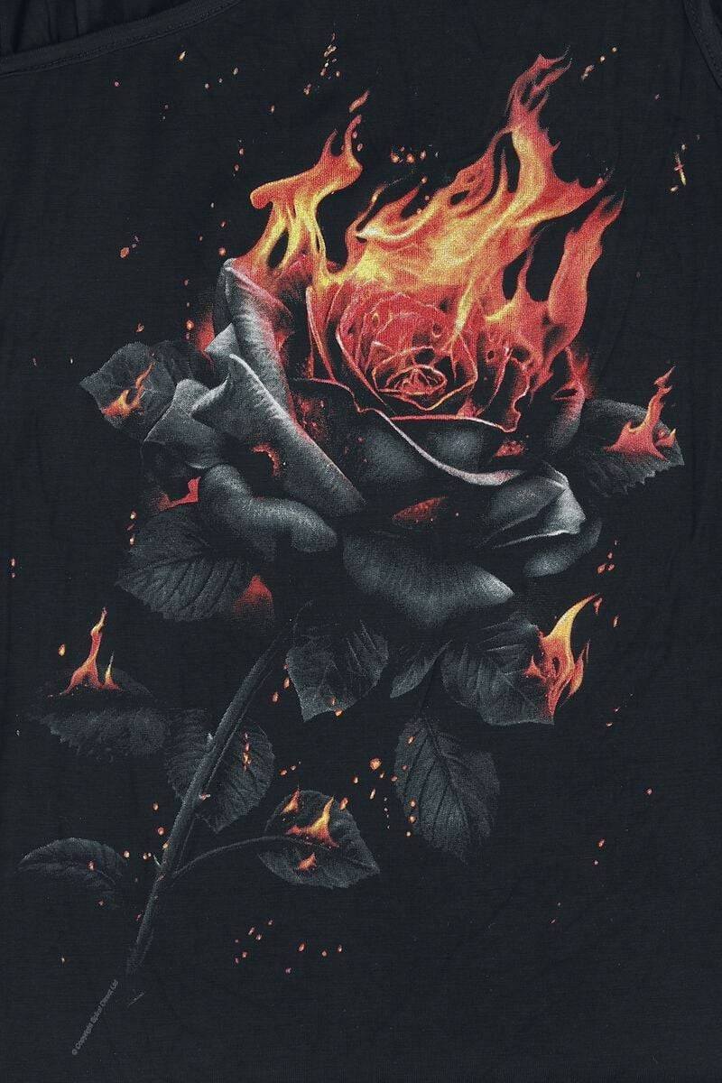 EMP "Flaming Rose" Langarmshirt Schwarz Von Spiral