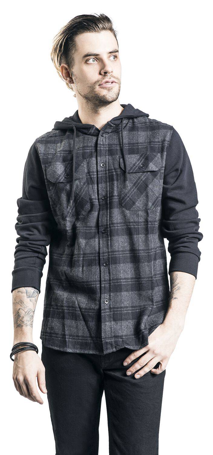 EMP Flanellhemd Schwarz/grau Von RED By EMP