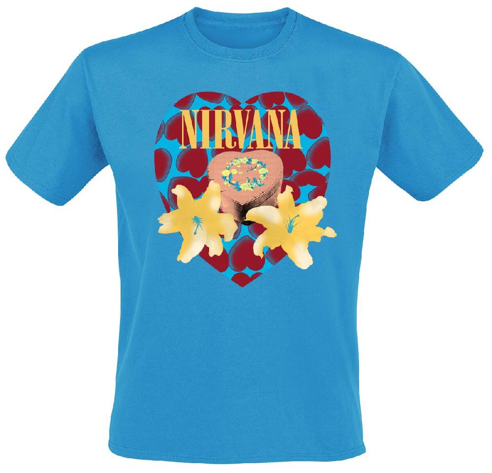 EMP "Flower Heart" T-Shirt blau von Nirvana