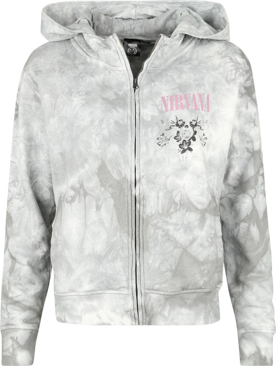 EMP "Flowers" Kapuzenjacke weiß/grau von Nirvana
