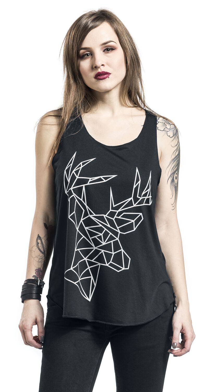 EMP "Geometric Deer Vest" Top Schwarz Von Innocent