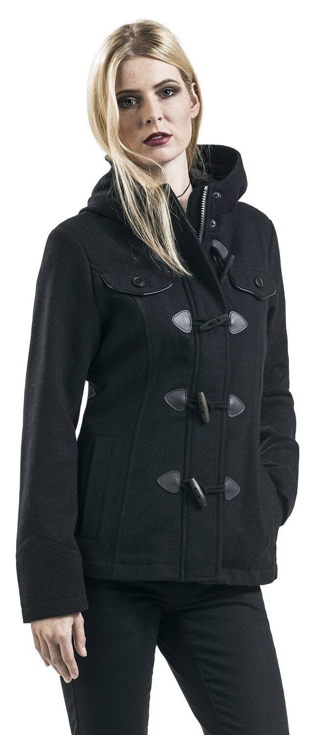 EMP "Girls Duffle Coat" Parka Schwarz Von Brandit