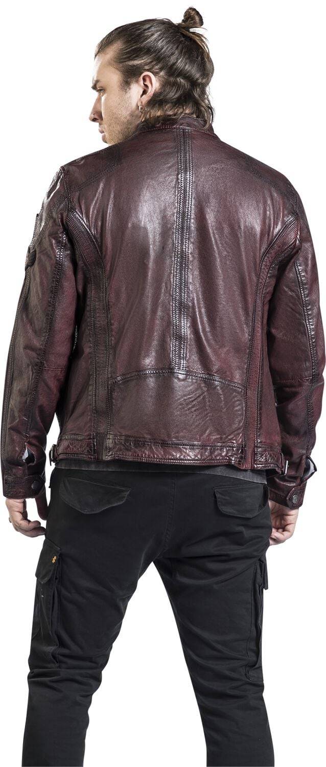 EMP "GMRakva" Lederjacke Weinrot Von Gipsy