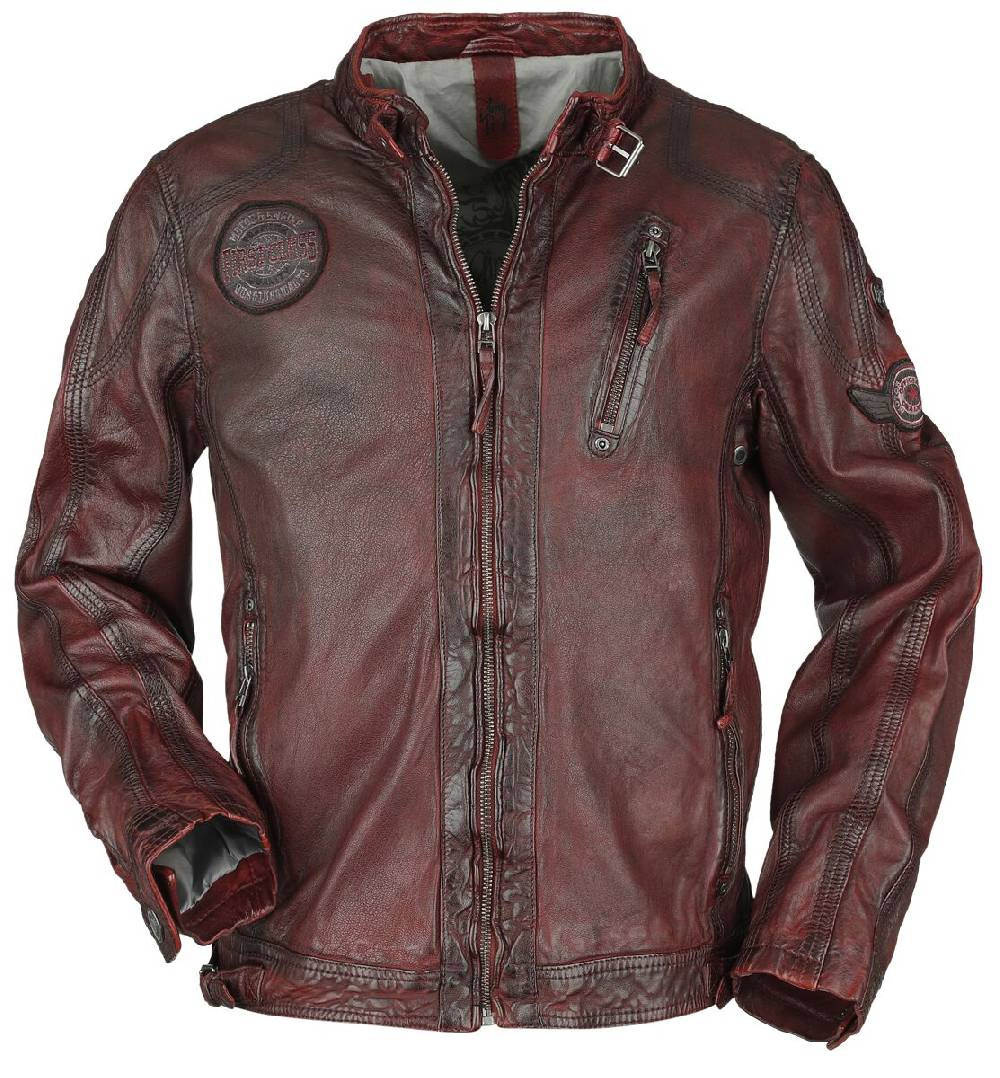 EMP "GMRakva" Lederjacke weinrot von Gipsy