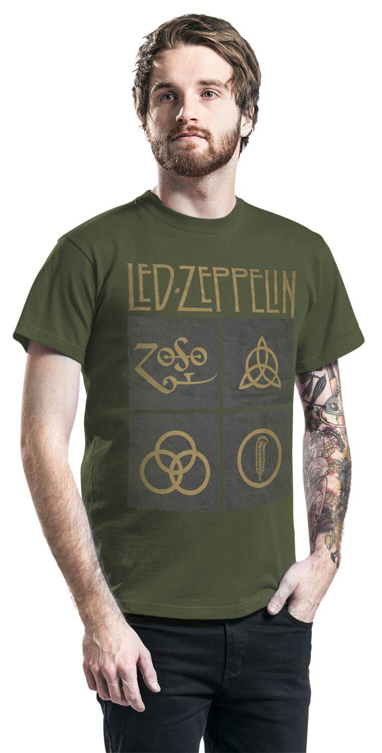 EMP "Green Symbols" T-Shirt Oliv Von Led Zeppelin