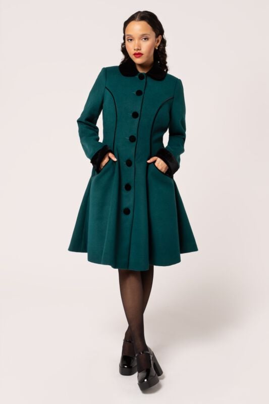 EMP "Harper Coat" Mantel grün von Hell Bunny