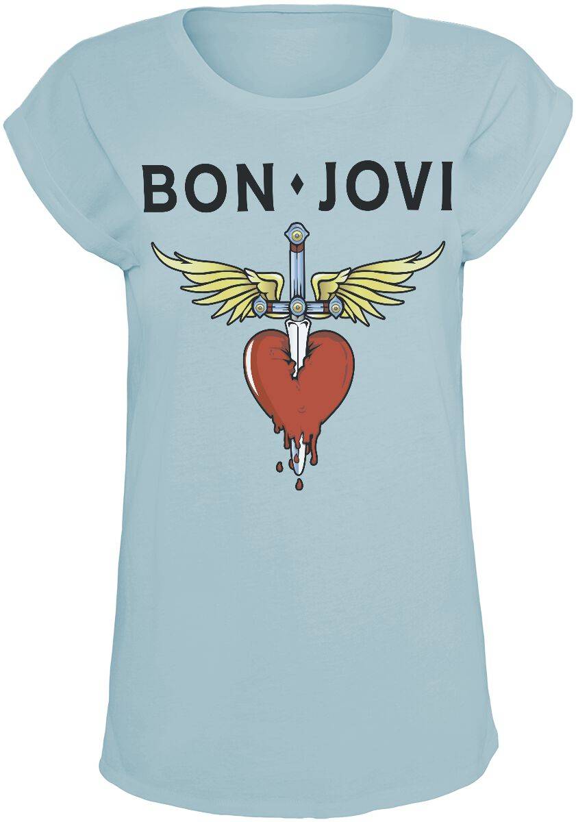 EMP "Heart & Dagger" T-Shirt blau von Bon Jovi