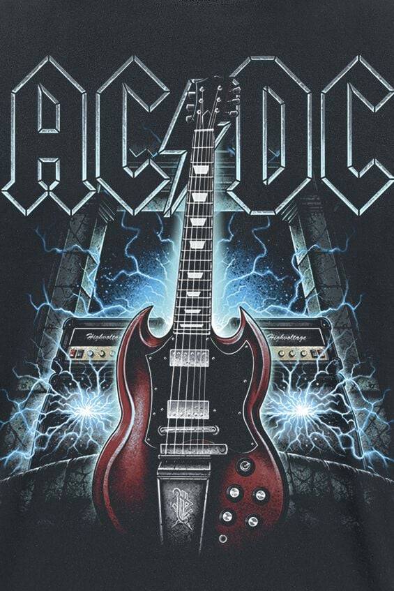 EMP "High Voltage Guitar" T-Shirt Schwarz Von AC/DC