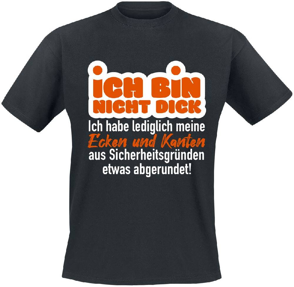EMP "Ich bin nicht dick" T-Shirt schwarz von Sprüche