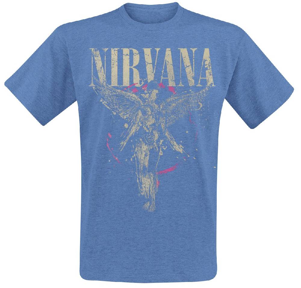 EMP "In Utero" T-Shirt blau meliert von Nirvana