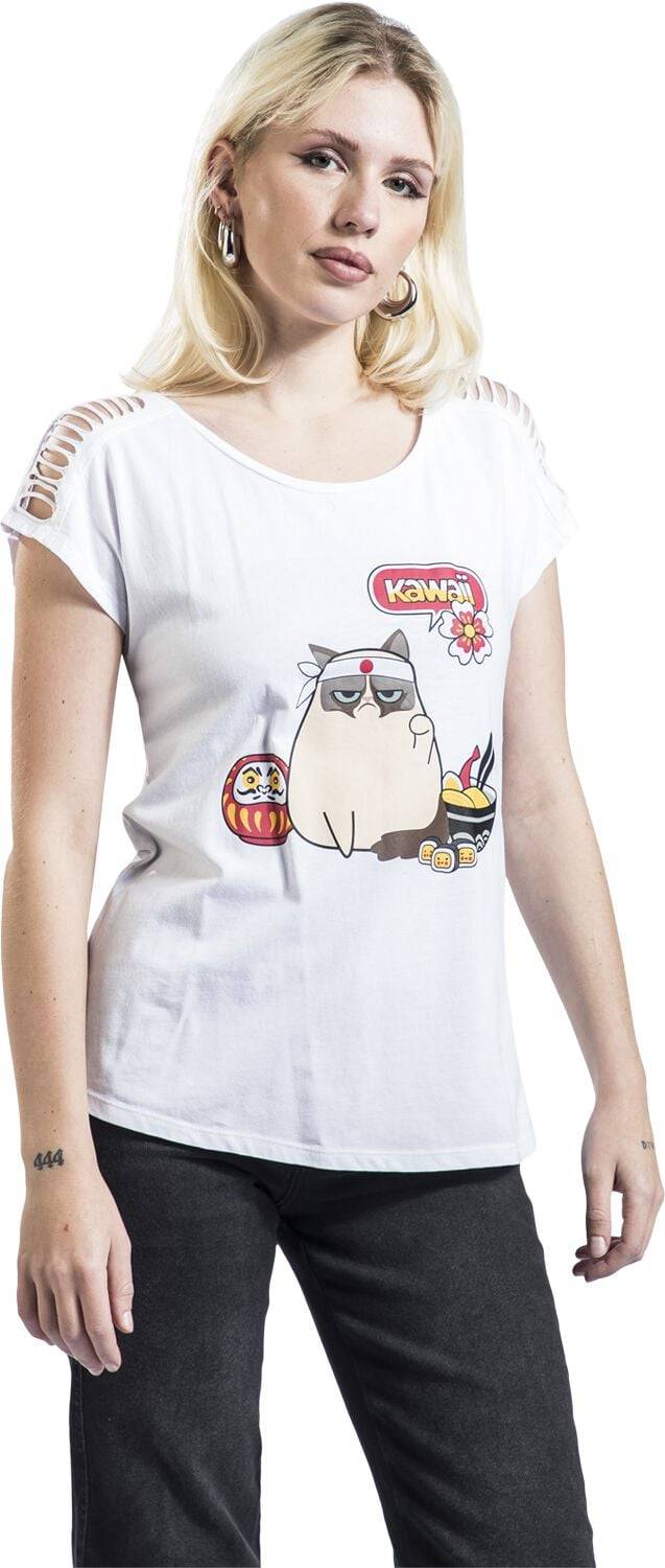 EMP "Japanese" T-Shirt Weiß Von Grumpy Cat
