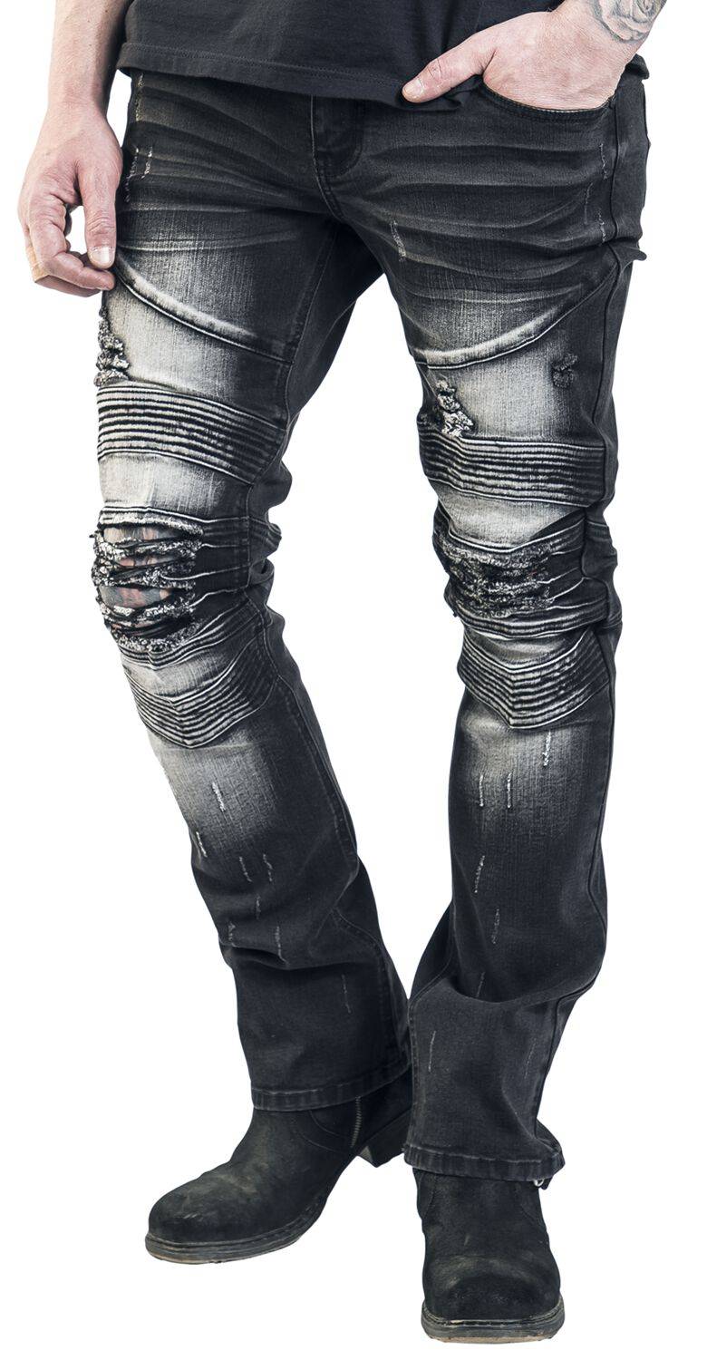 EMP Jeans Schwarz/grau Von Rock Rebel By EMP
