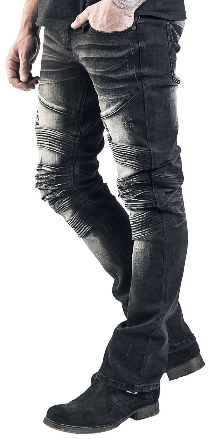 EMP Jeans Schwarz/grau Von Rock Rebel By EMP