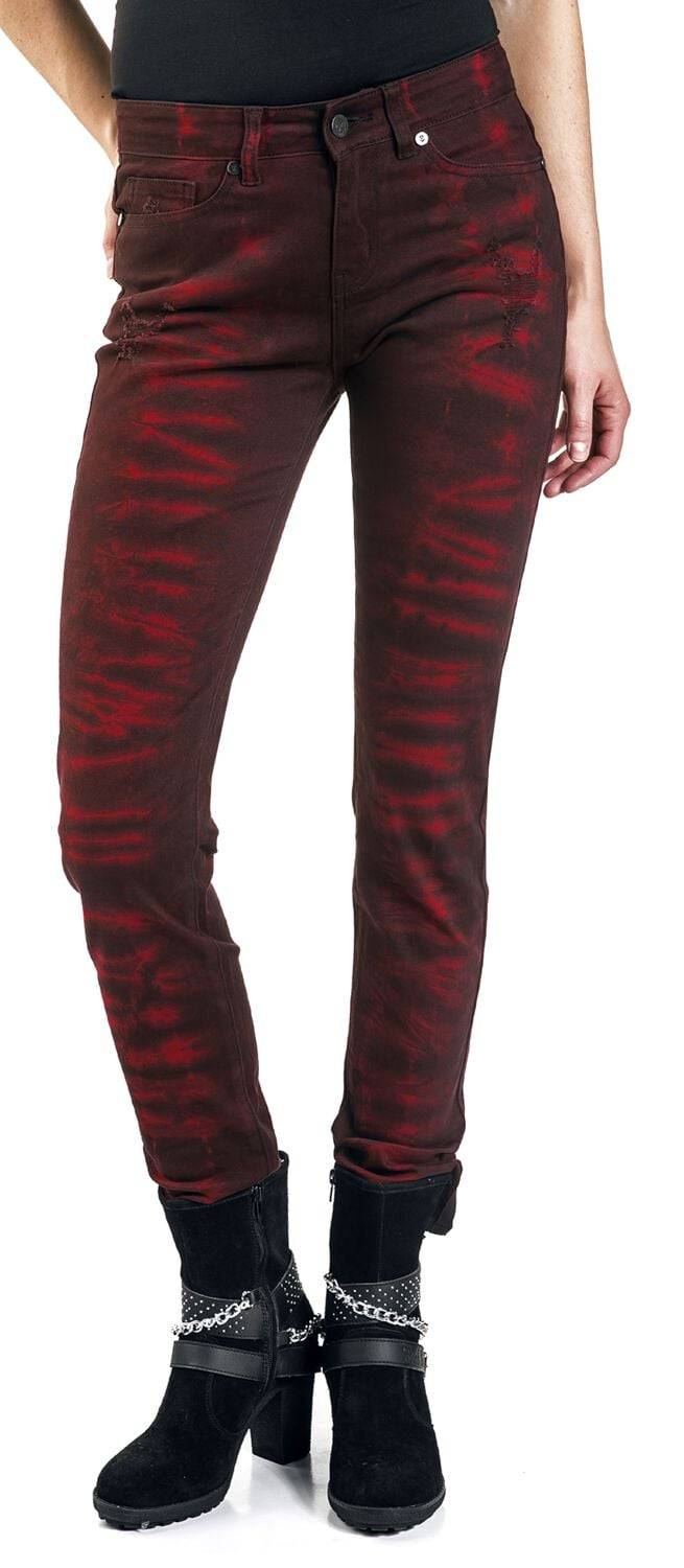 EMP Jeans Schwarz/rot Von Rock Rebel By EMP
