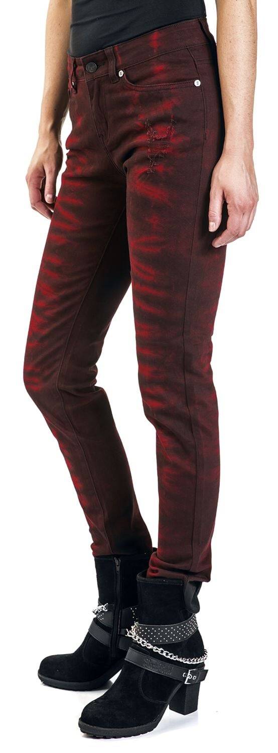 EMP Jeans Schwarz/rot Von Rock Rebel By EMP