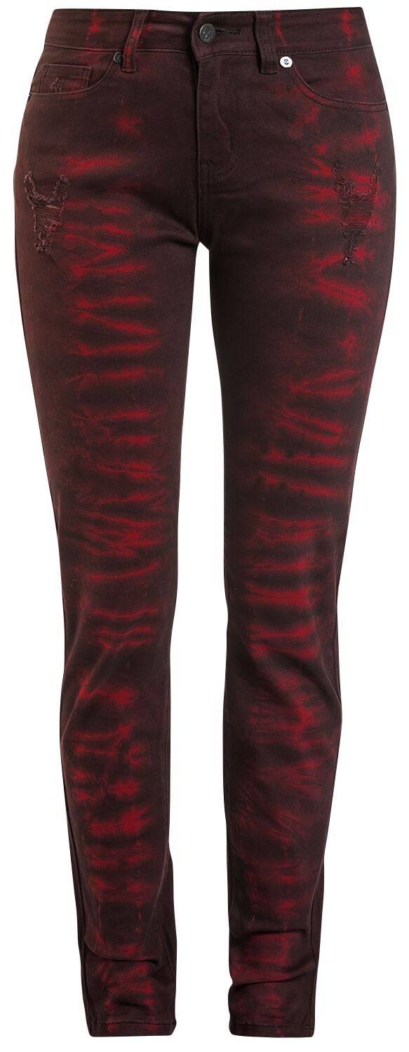 EMP Jeans schwarz/rot von Rock Rebel by EMP