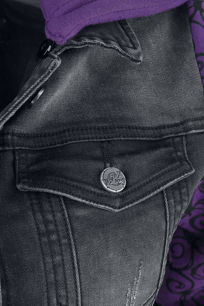 EMP Jeansjacke Schwarz/lila Von Full Volume By EMP