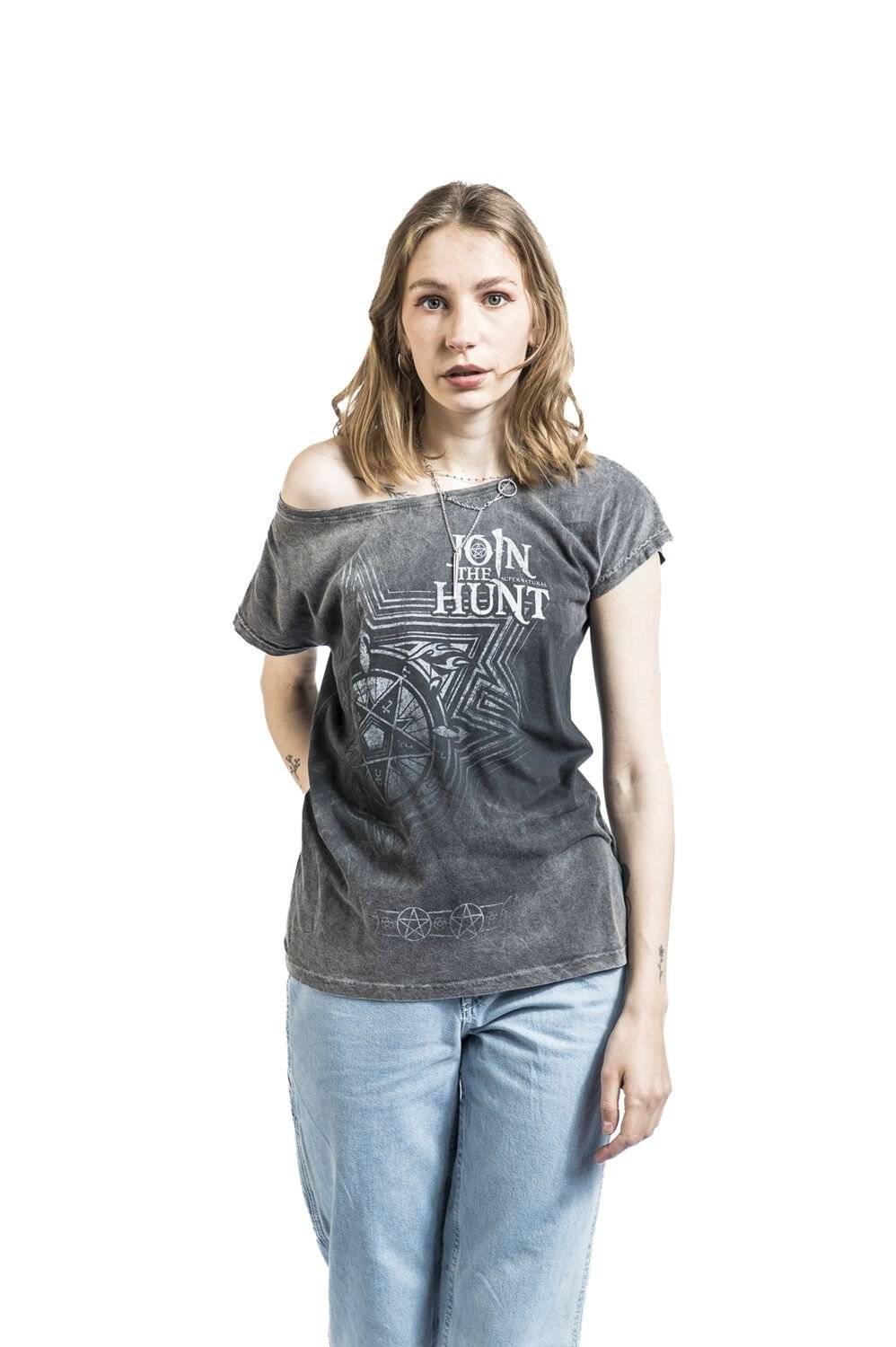 EMP "Join The Hunt" T-Shirt Grau Von Supernatural