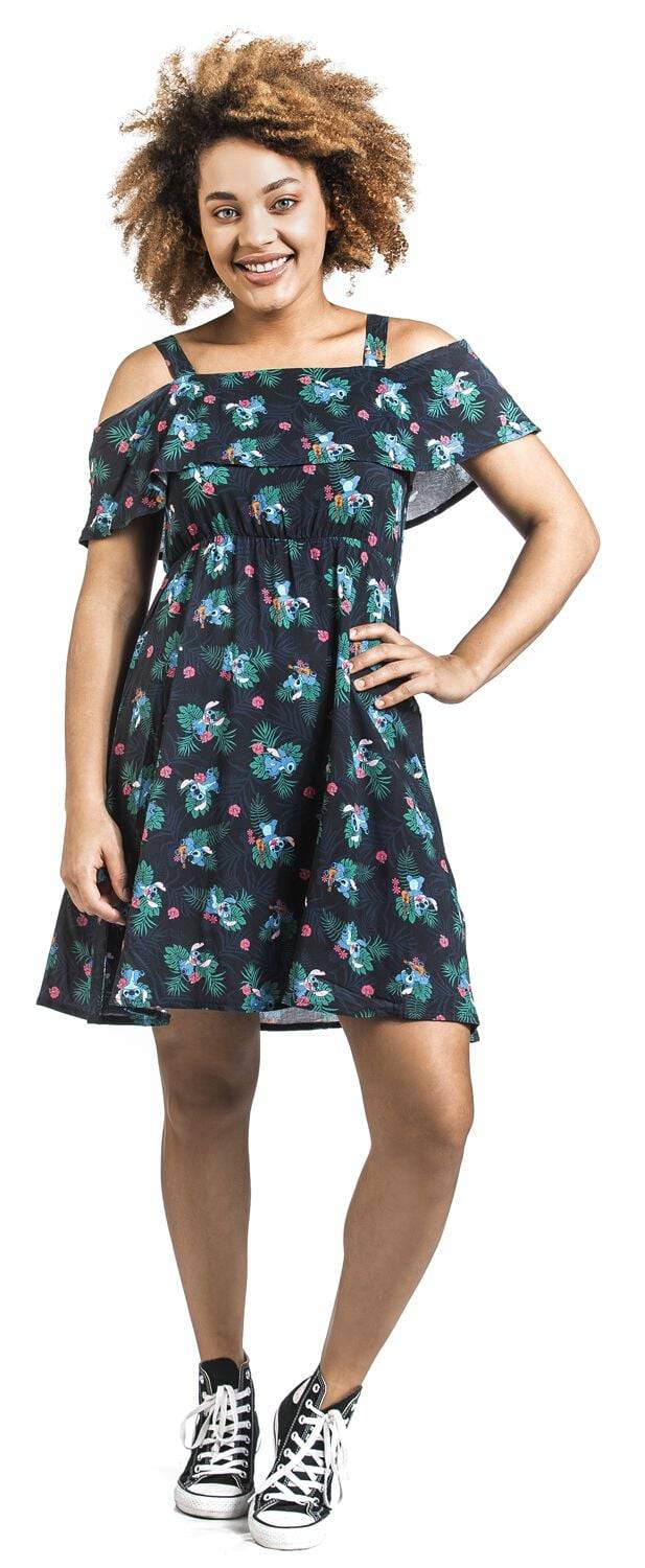 EMP "Jungle" Kurzes Kleid Dunkelblau Von Lilo & Stitch