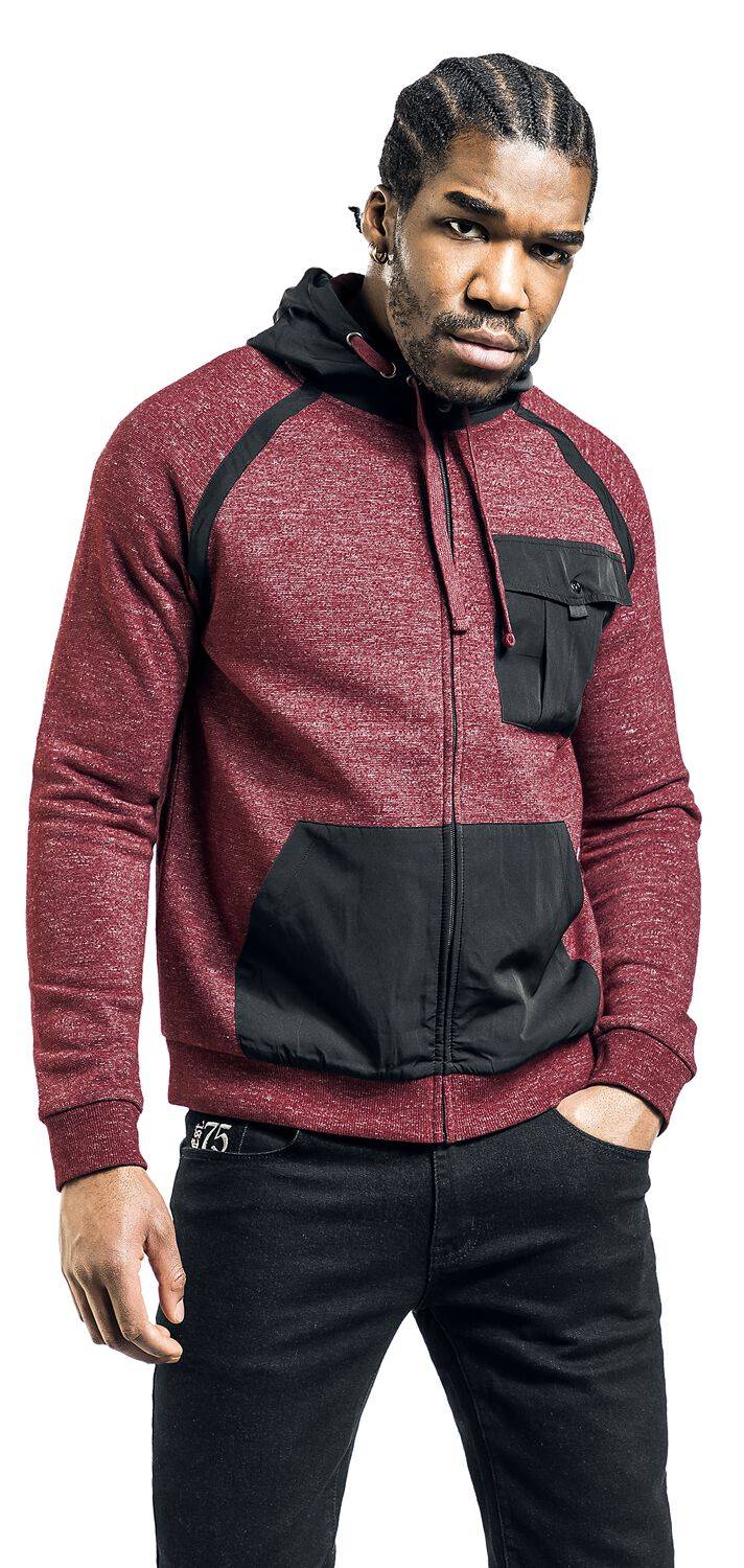 EMP Kapuzenjacke Bordeaux Meliert Von RED By EMP