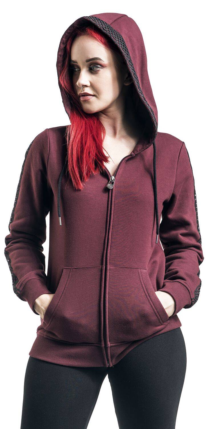 EMP Kapuzenjacke Bordeaux Von Black Premium By EMP
