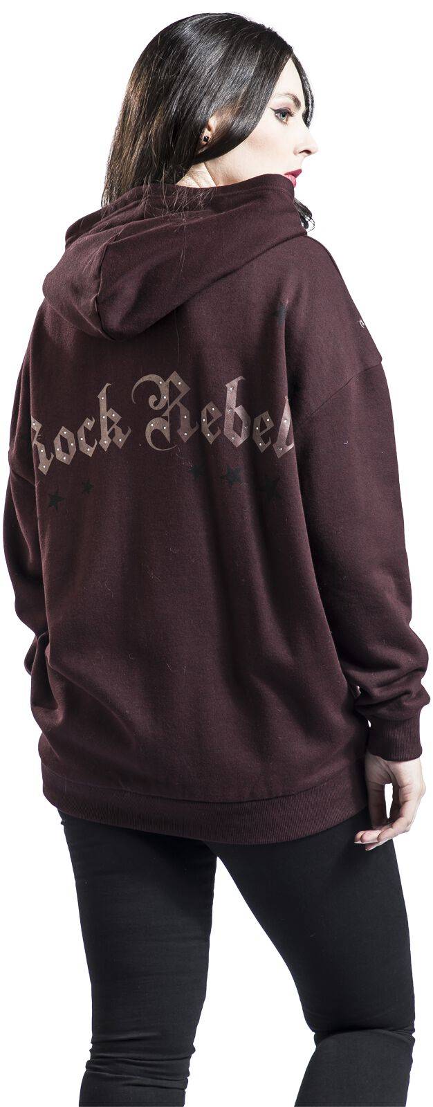 EMP Kapuzenjacke Bordeaux Von Rock Rebel By EMP