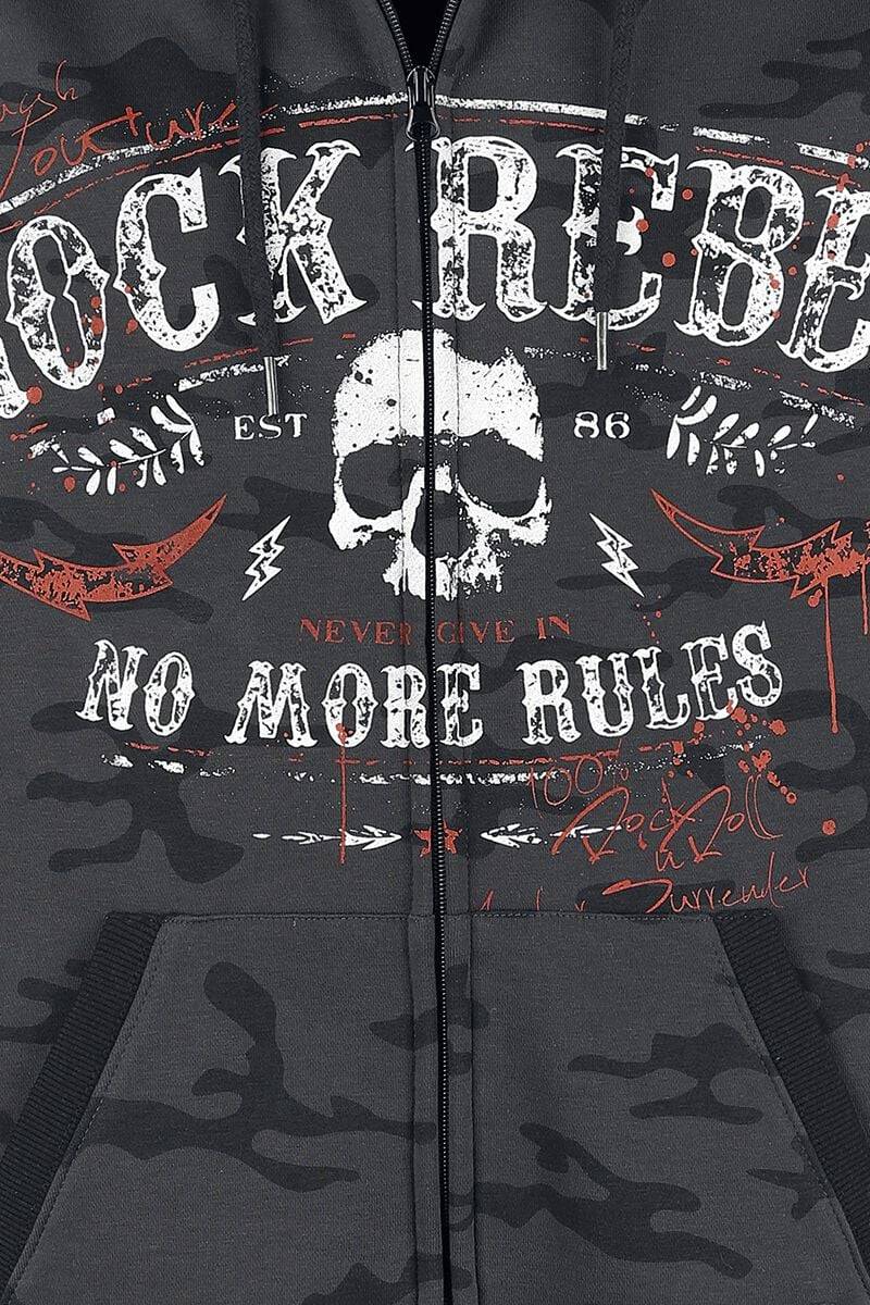 EMP Kapuzenjacke Dunkelgrau Von Rock Rebel By EMP