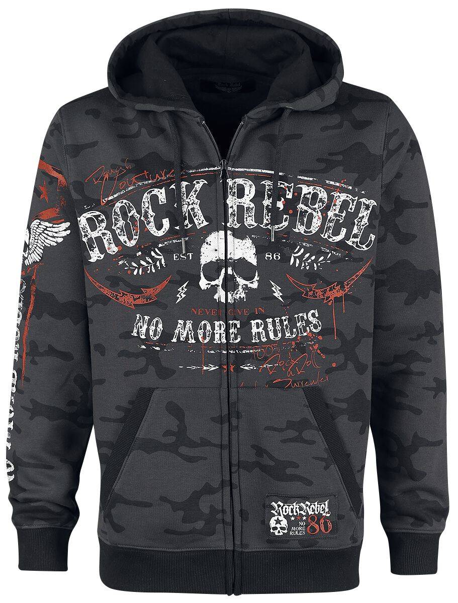 EMP Kapuzenjacke dunkelgrau von Rock Rebel by EMP