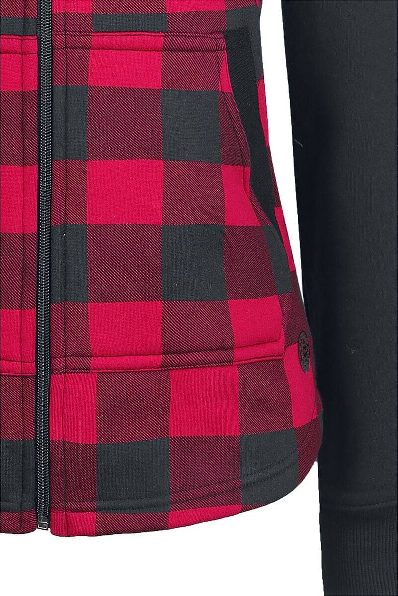 EMP Kapuzenjacke Schwarz/rot Von RED By EMP