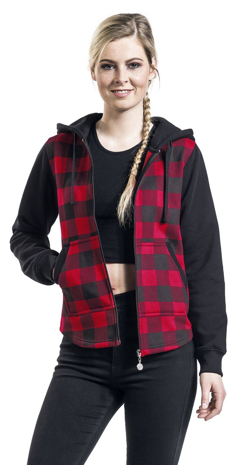 EMP Kapuzenjacke Schwarz/rot Von RED By EMP