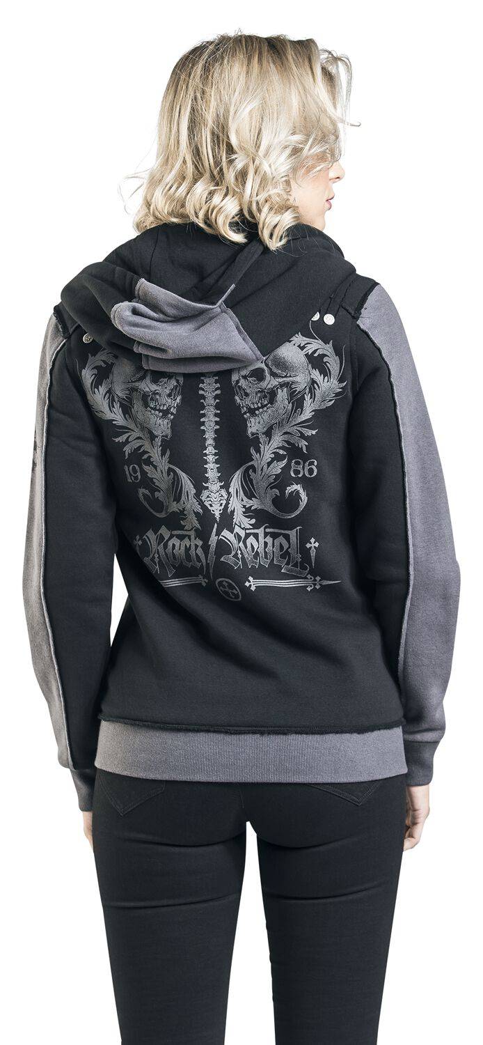 EMP Kapuzenjacke Schwarz Von Rock Rebel By EMP