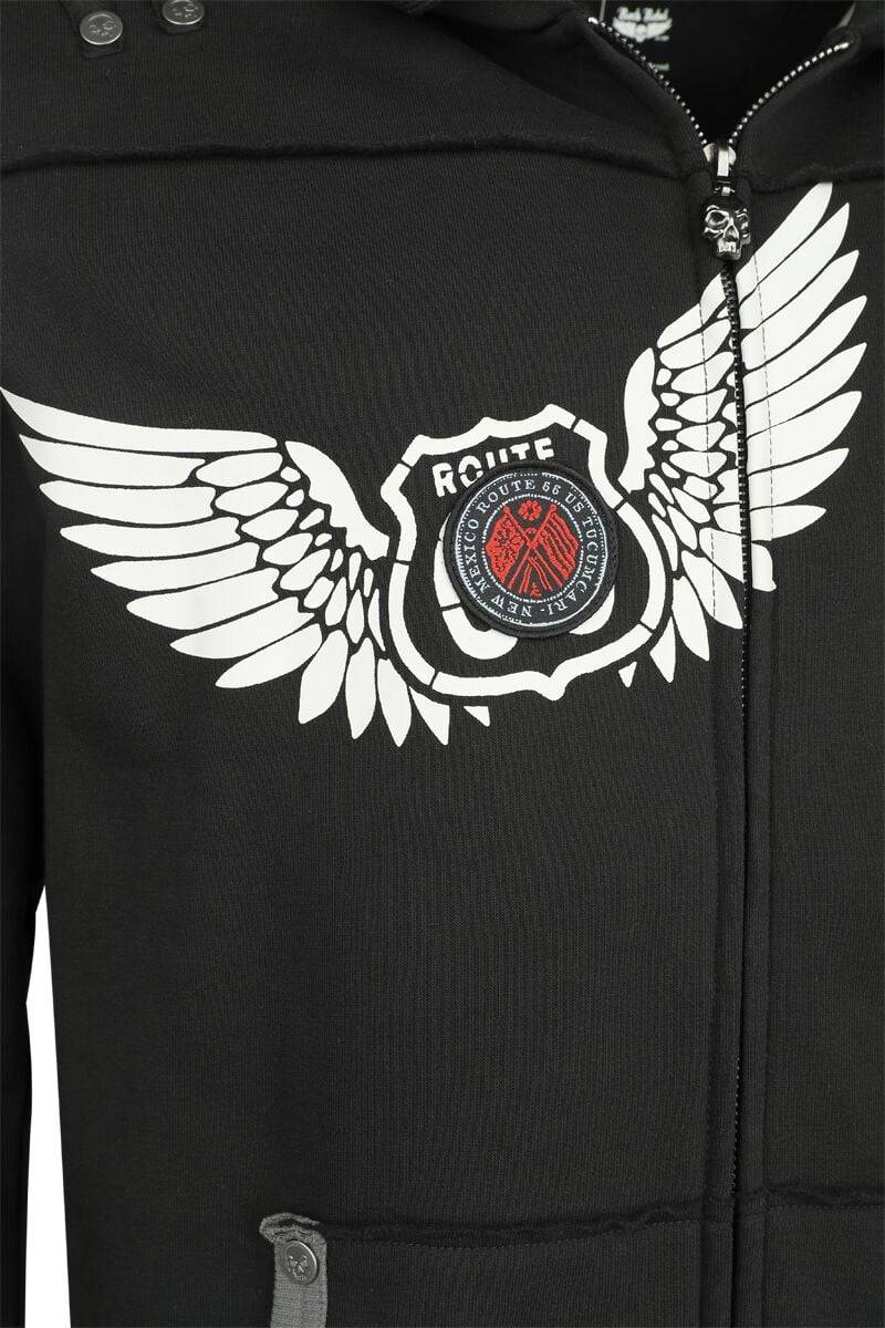 EMP Kapuzenjacke Schwarz Von Rock Rebel By EMP