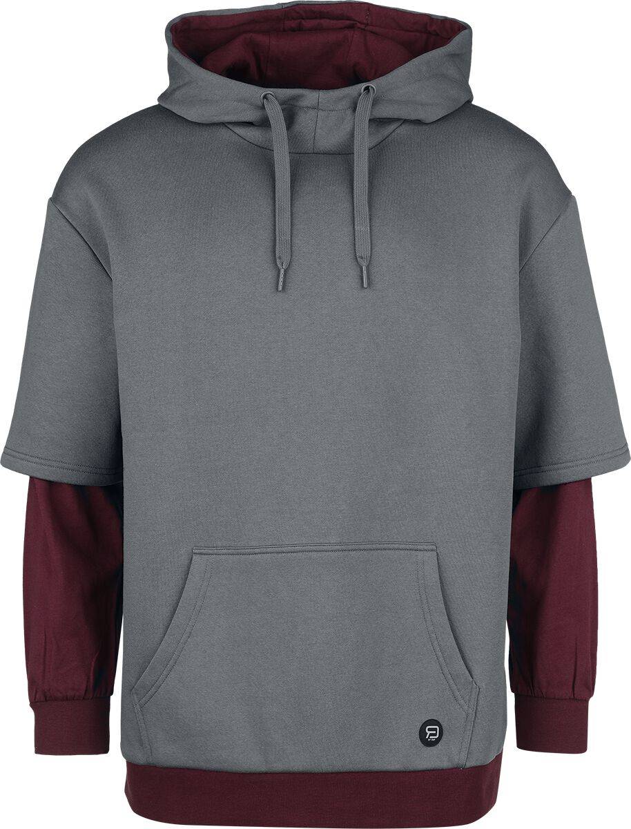 EMP Kapuzenpullover grau/bordeaux von RED by EMP