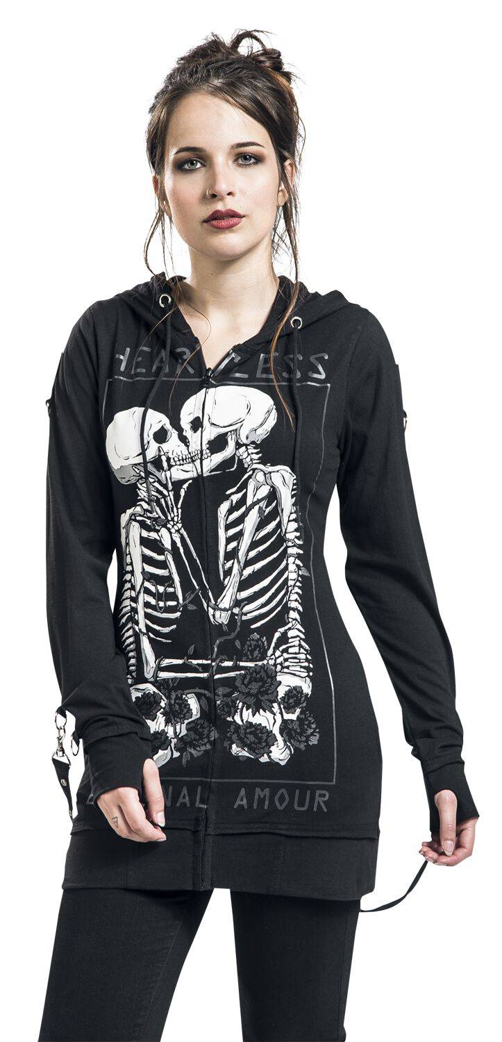 EMP "Karin Hood" Kapuzenjacke Schwarz Von Heartless