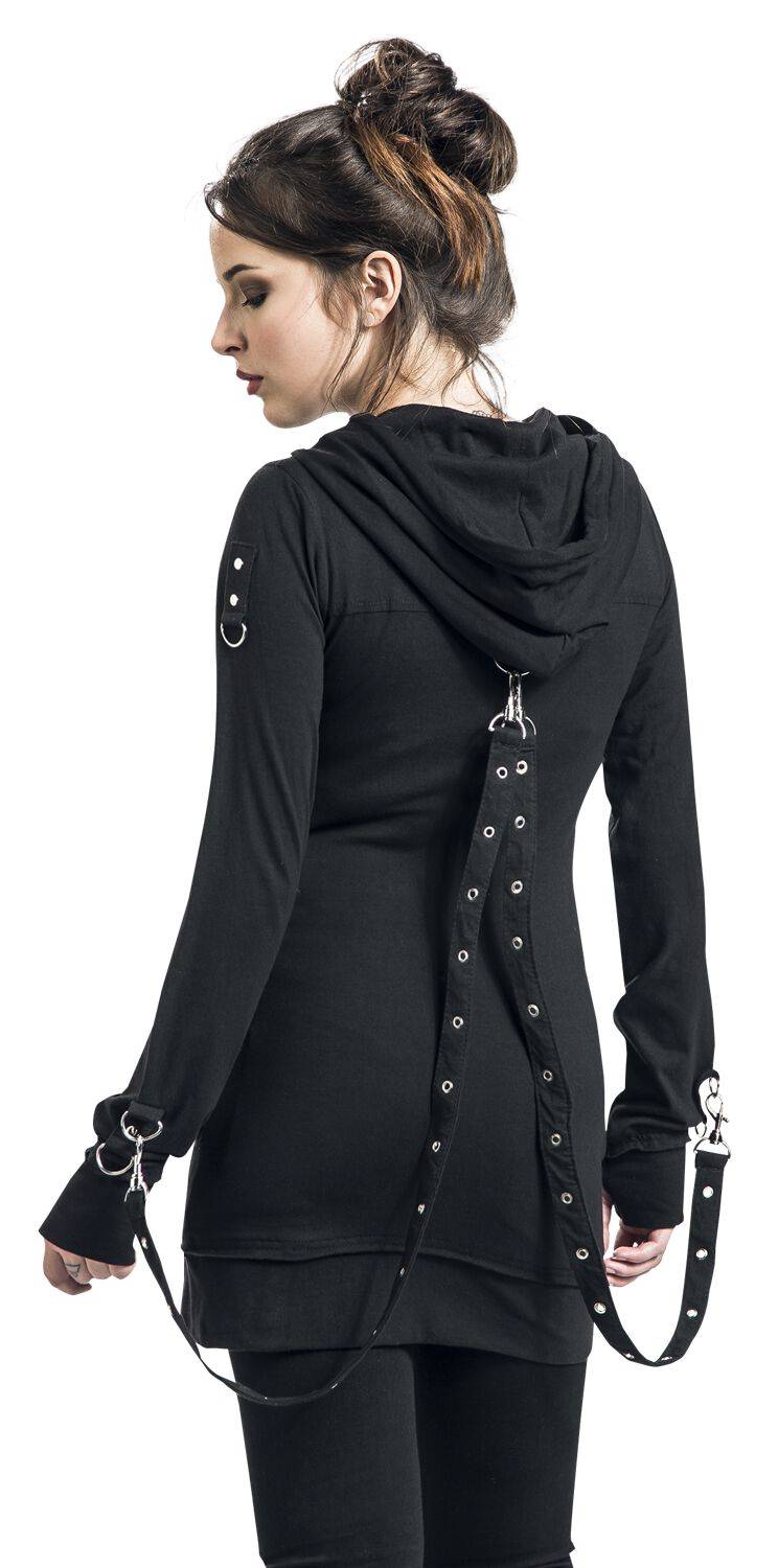 EMP "Karin Hood" Kapuzenjacke Schwarz Von Heartless