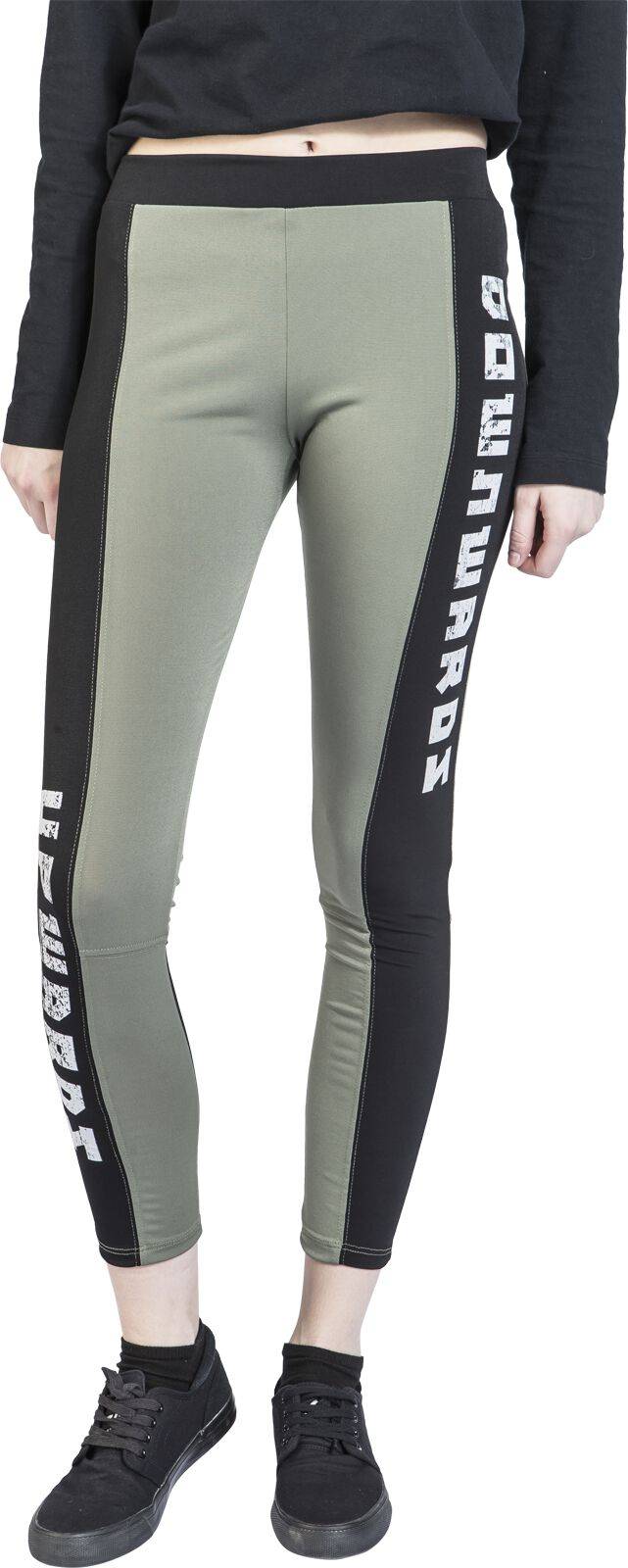 EMP "Katia" Leggings Schwarz/grün Von Outer Vision