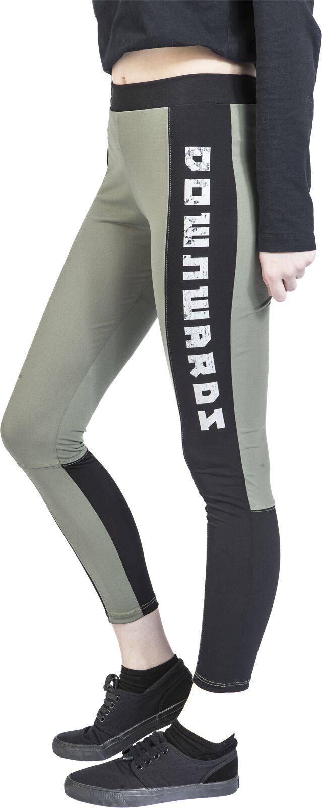 EMP "Katia" Leggings Schwarz/grün Von Outer Vision