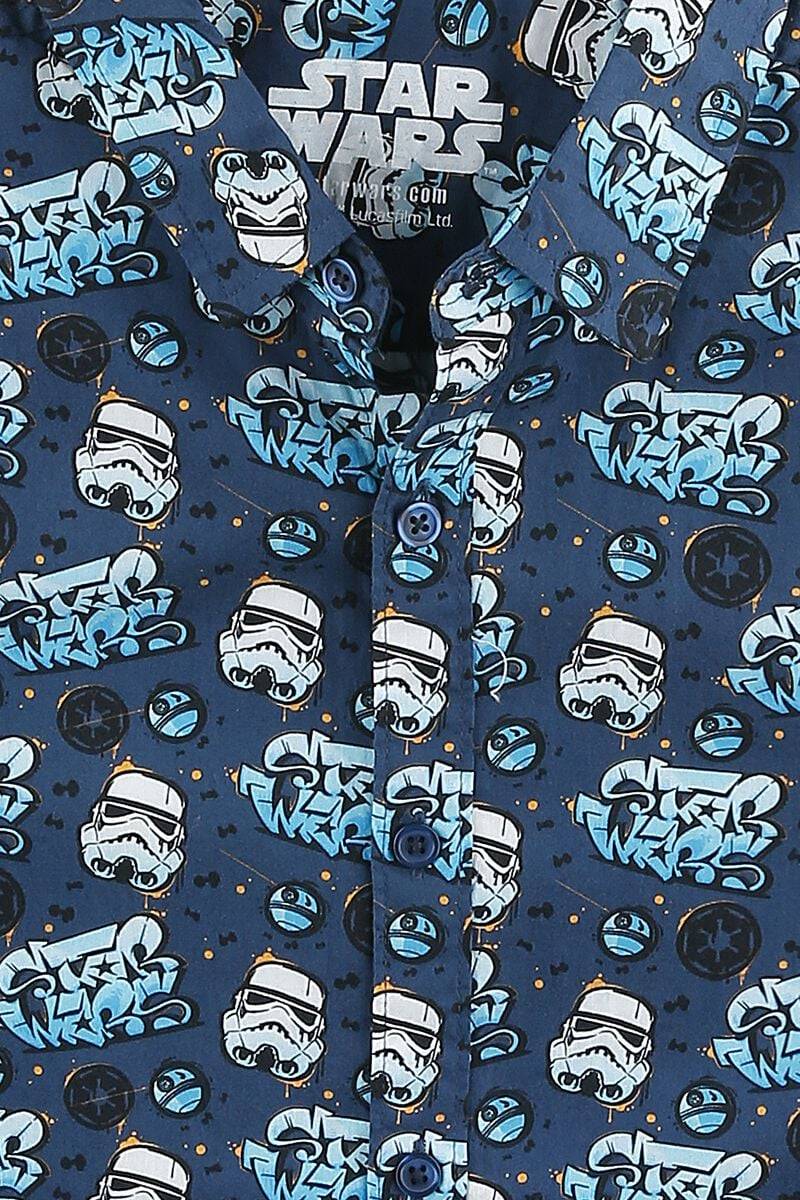 EMP "Kids - Allover" Hemd Blau Von Star Wars
