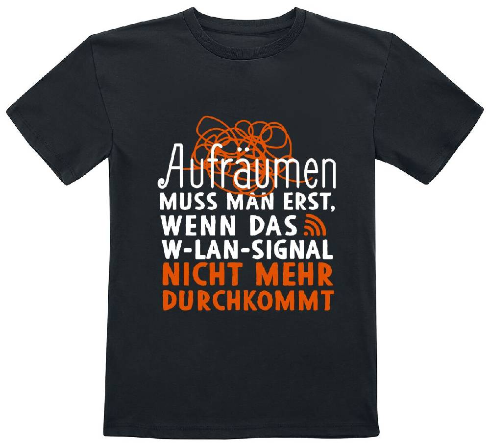 EMP "Kids - Aufräumen" T-Shirt schwarz von Sprüche