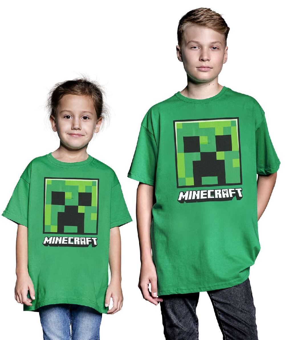 EMP "Kids - Creeper Face" T-Shirt Grün Von Minecraft