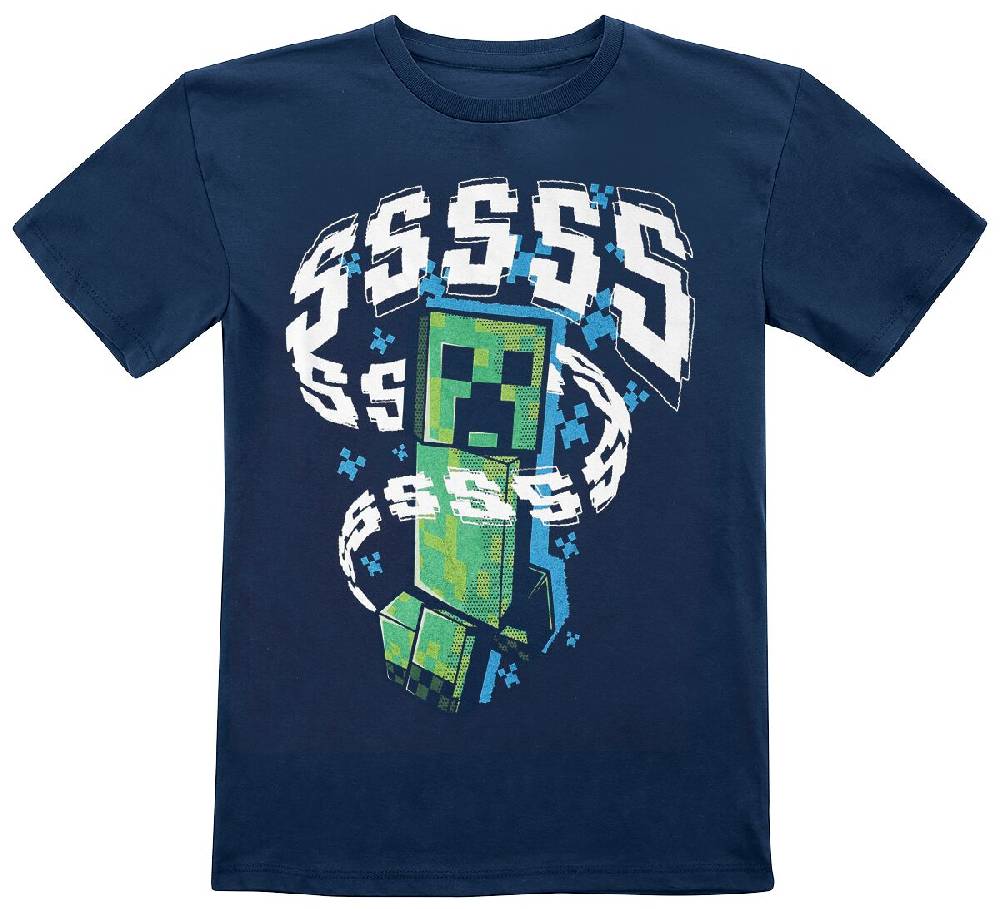 EMP "Kids - Creeper" T-Shirt dunkelblau von Minecraft