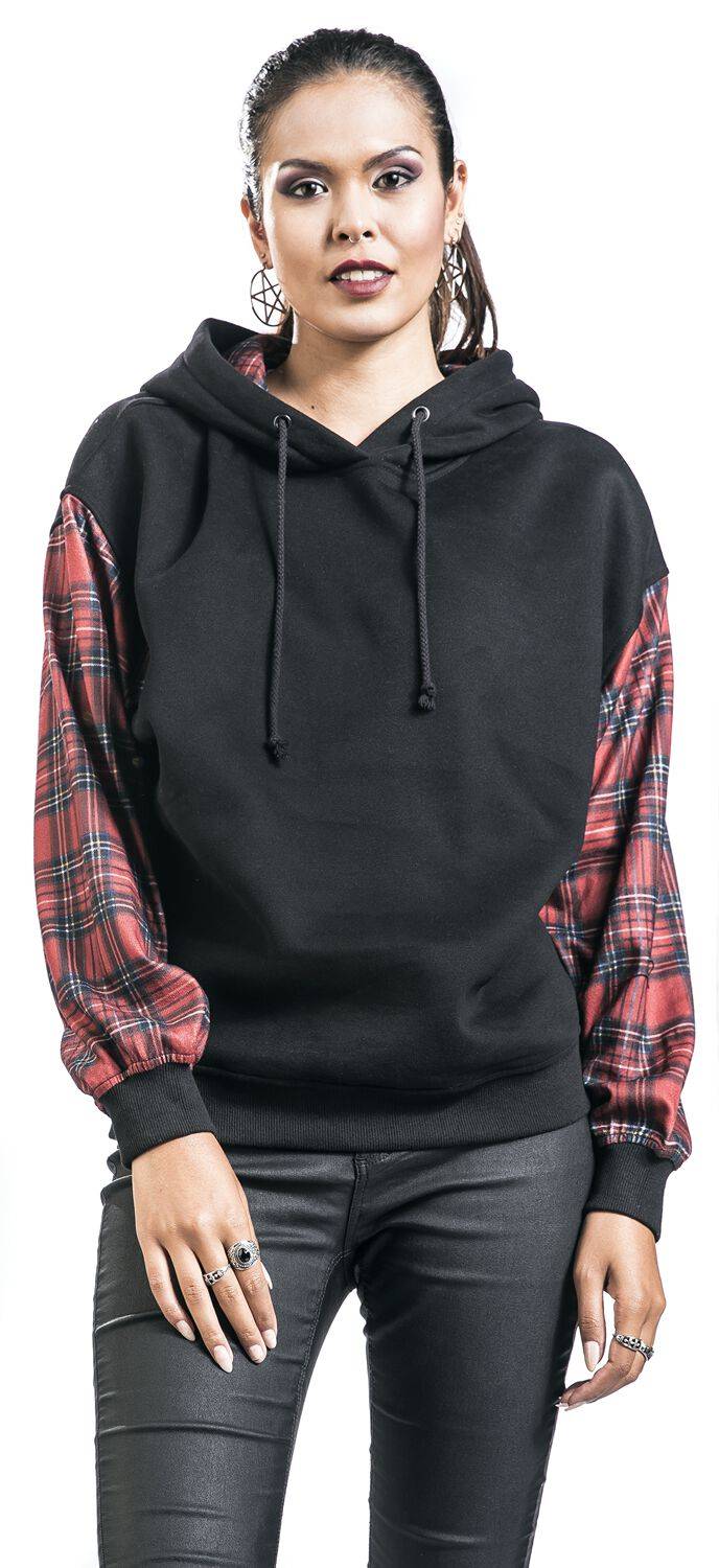 EMP "Kim" Kapuzenpullover Schwarz/rot Von Forplay